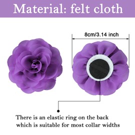 WILLBOND 8 Pieces Pet Collar Flowers Dog Charms Flower 8 cm Pet Flower Bow Tie for Cat Puppy Dog Collar Grooming Accessories (Assorted Color)
