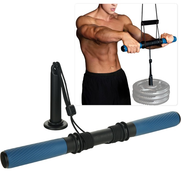 GD Hanging Wrist Roller Forearm Blaster- Forearm Strengthener Exercise Equipment