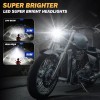 CHUSYYRAY H7 LED Motorcycle Headlight Bulb Kit 6000K White For