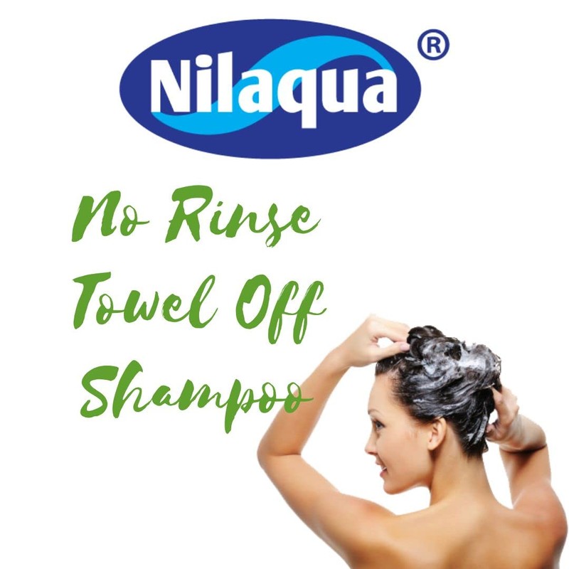 Nilaqua Towel Off Shampoo Rinse Free Hair Washing, No Water