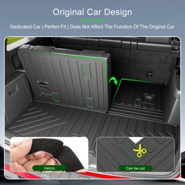 xipoqix Cargo Mat Compatible with 2009-2015 Honda Pilot Trunk Liner Cargo Liner Trunk Mat TPE Backrest Protector Replacement for 2009-2015 Honda Pilot Accessories