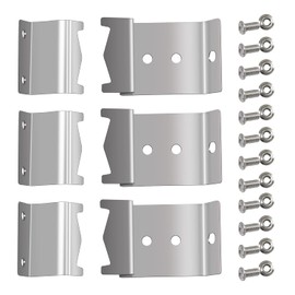 Stainless Steel Heat Plate Brackets, Burner Hanger Brackets Replacement for Chargriller 5050, 3001, 3008, 3030, 4000, 4208, 5072, 5252, 5650, 5050 Duo, Included Mounting Screws, Set of 6