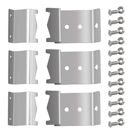 Stainless Steel Heat Plate Brackets, Burner Hanger Brackets Replacement for Chargriller 5050, 3001, 3008, 3030, 4000, 4208, 5072, 5252, 5650, 5050 Duo, Included Mounting Screws, Set of 6