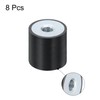 sourcing map 8Pcs 25 x 25mm M8 Thread Female Rubber