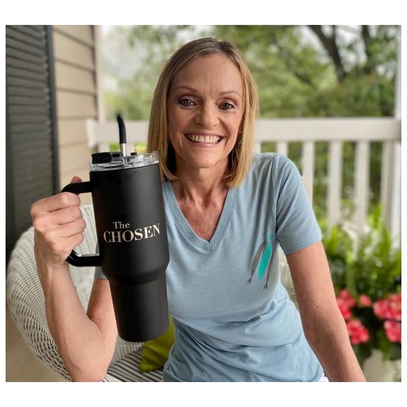 The Chosen: 3 Fish Tumbler - Black - 40 Ounces