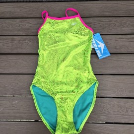 The Finals (TYR) TYR The Finals Women Gatsby Wingback Swimsuit Neon Green - Size 32 NEW