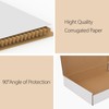 RLAVBL 75 Pack 6x4x3 Small Shipping Boxes, White Corrugated Cardboard