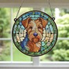Welsh Terrier Stained Glass Effect Suncatcher Gift for Dog Lovers