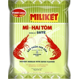 Miliket-Colusa Vietnam Instant Ramen Noodles - Shrimp Satay Flavor Saté (Pack of 10)