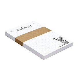 Notepad "Herr Merkel - Mein Lieblingstag" Plant | Notepad | DIN A6 | 100 Sheets | Perforated | Refill Pack with Hand Lettering Motif for Note Holder "Mr. Merkel" Schreibgefühl