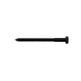 Renovators Supply Manufacturing Steel 5/16 X 4 Inches Lag Bolts Screw with Black Zinc Plated, Hex Head Leg Screw-(1 Unit), Imperial Measurement and External Hex System