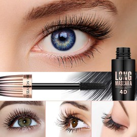 FalconX My Amazing Lashes Mascara 4D Silk Fiber Mascara Black Volume and Length Waterproof Long Lasting Cosmetics Silk Fibre Mascara Volumizing and Lengthening Mascara
