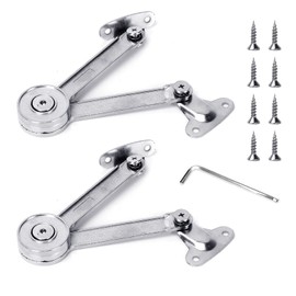 Ruimou 2 Pack 40lb Heavy Duty Zinc Alloy Lid Hinges Hold Soft Close Hinges for Cabinet Kitchen Wardrobe Hardware