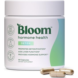 Bloom Nutrition Hormone Support for Women Capsules - Detox - Liver Health, Detoxification & Hormone Health Support Supplement with Milk Thistle, Pomegranate Extract & Artichoke Extract, 30 Servings