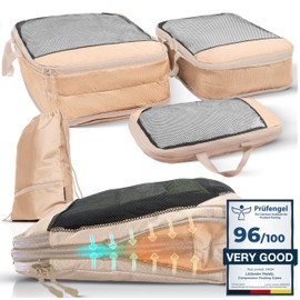 Compression Packing Cubes for Backpack and Suitcase - Safe space with Compression Cubes - Travel and Cruise Essentials - Compression Packing Cubes for Suitcases - Packing Cubes Compression Set