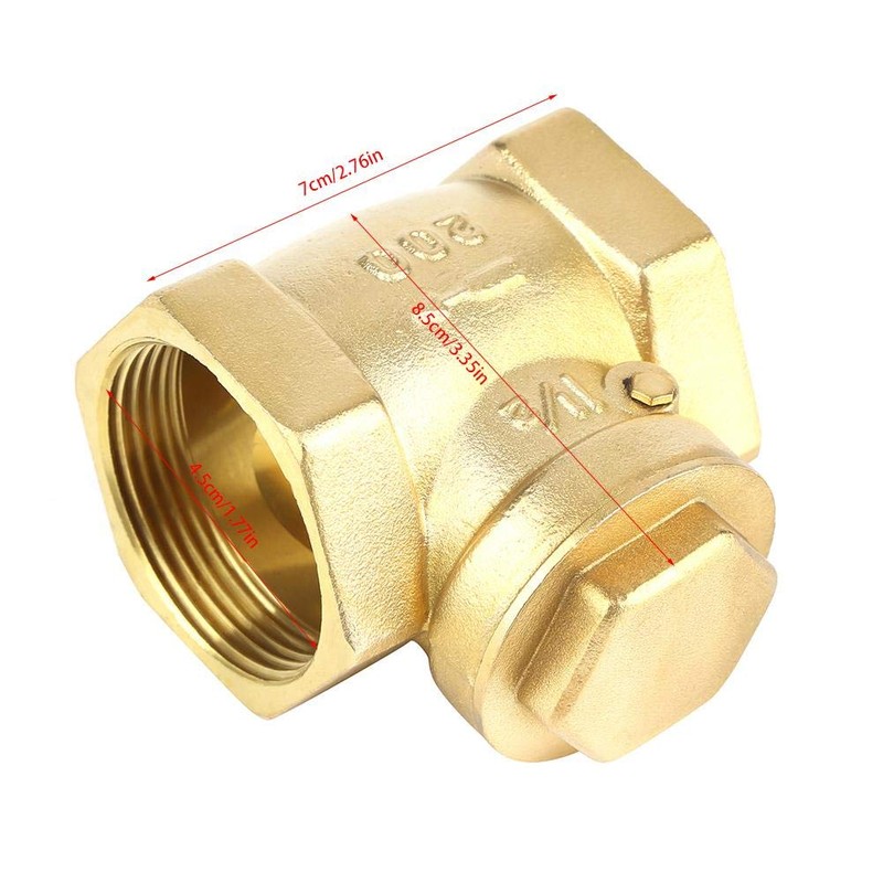 Non-Return Swing Brass Thread Brass DN40 Check Valve 232PSI Prevents