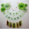 [Zixui] Green Easy to Use Multipurpose Paper Fan for Parties,