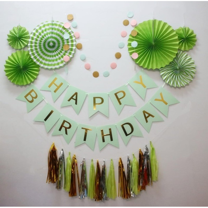 [Zixui] Green Easy to Use Multipurpose Paper Fan for Parties,