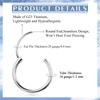 Thunaraz G23 Titanium Hoop Earrings for Women Men Girls Hypoallergenic