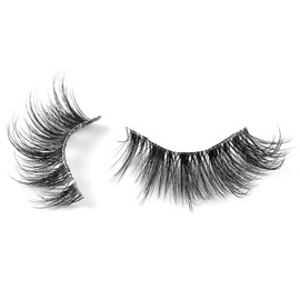 Clear Band Half False Eyelashes, 3D Fluffy Strip Eyelashes, D Curl Lash Strip, Natural False Eyelashes, Natural Wispies, Fluffy Eyelashes for Wispy Fake Eyelashes, Faux Eyelashes, Natural Look (DHF06)