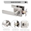 Probrico 2 Pack Square Door Lever Privacy Door Lock Handleset