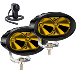 Fog Lamp, Halogen, LED, Foglight, Yellow Spot Beam, Off-Road Auxiliary Light, For Trucks, Cars, Marines, Waterproof, Shockproof, 2 Pieces, 20 W Eyes