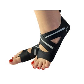 WeWee Yoga Socks Toeless - Ideal for Pilates, Non-Slip, gray