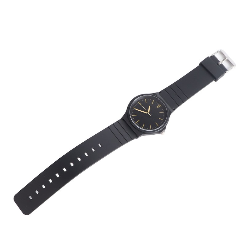Waterproof Quartz Watch with Rubber Strap Adjustable 3 Hands Easy