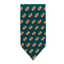 Jacob Alexander Men's American Football Game Balls Pattern Extra Long Neck Tie - Green