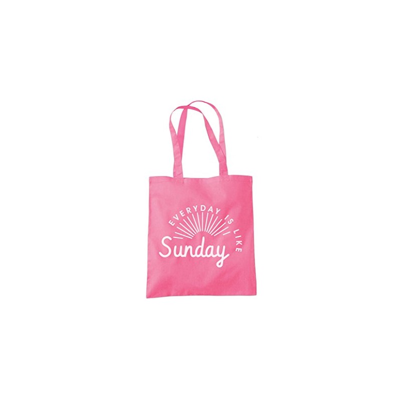 Everyday is Like Sunday Tote Bag - pink One Size