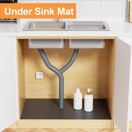 FLPMIX Shelf Liner 24 inch Wide: Waterproof Cabinets Liners - Easy to Cut Under Sink Mat for Kitchens Drawer - Black 24 X 300Inch