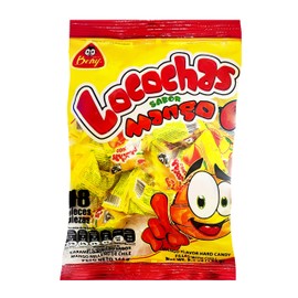 BENY LOCOCHAS PEG BAG HARD CANDY WITH CHILI POWDER CENTER 5.1OZ 18PCS (MANGO)