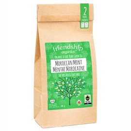 Friendship Organics Moroccan Mint Tea Bags, Organic and Fair Trade Green 44 Count