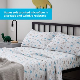 Linenspa Microfiber Three-Piece Sheet Set - Multiple Styles and Colors - Super Soft Feel - Fun Patterns for Boys and Girls - Twin - Sports