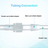 30pcs Syringe Adapter, Clear Male Luer Lock 1/4" Luer Lock