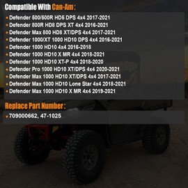 2016-2021 Fuel Pump Assembly Compatible for Can Am Defender 500 500R, HD5, 800 800R, HD8, 1000 HD10 Max, Pro DPS, XT, XTP, XMR, MR, Lone Star 2016 2017 2018 2019 2020 2021, Replace 709000662 47-1025