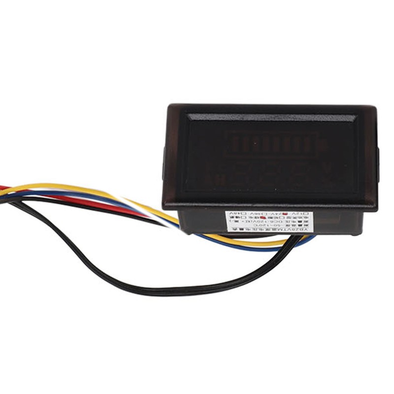 YB28VTM LED Digital Voltmeter Low Power Alarm Battery Indicator Thermometer