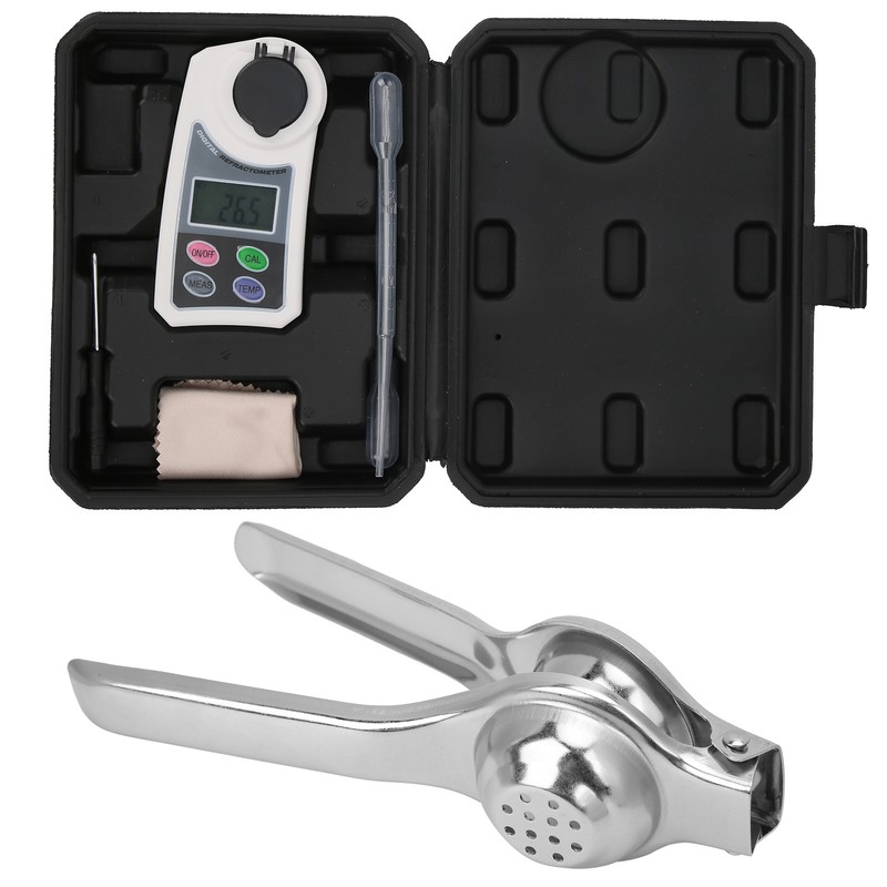 Digital Brix Refractometer Portable Handheld Digital Sugar Salinity Meter for