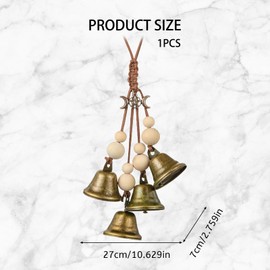 4 PCS Witch Bells, Witches Bells, Witchcraft Supplies, Bell Hanging Decor, Lightweight and Compact, Spiritual Protection, Home Decoration, Gift, Birthdays, Housewarmings, And Spiritual Celebrations