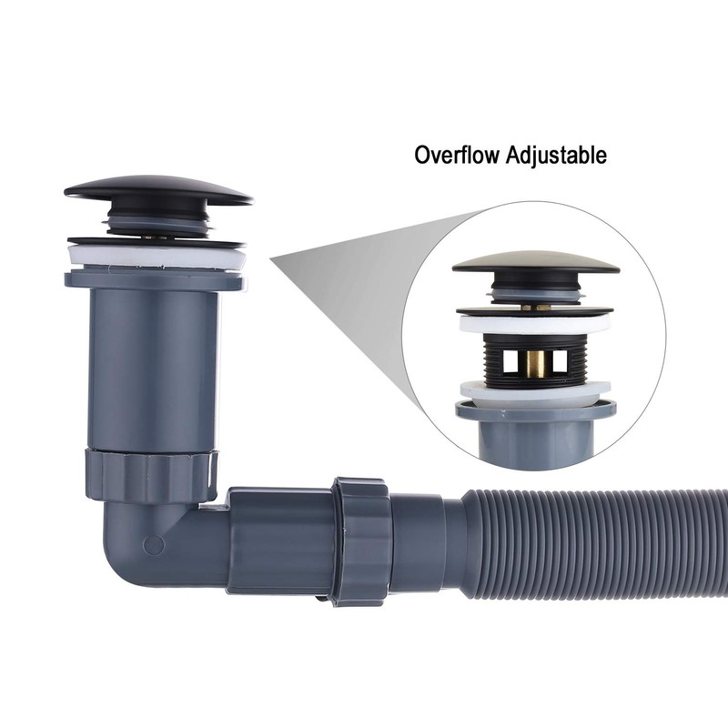 GORDEE P Trap Bathroom Sink Stopper Right-Angle Bottle Trap Complete