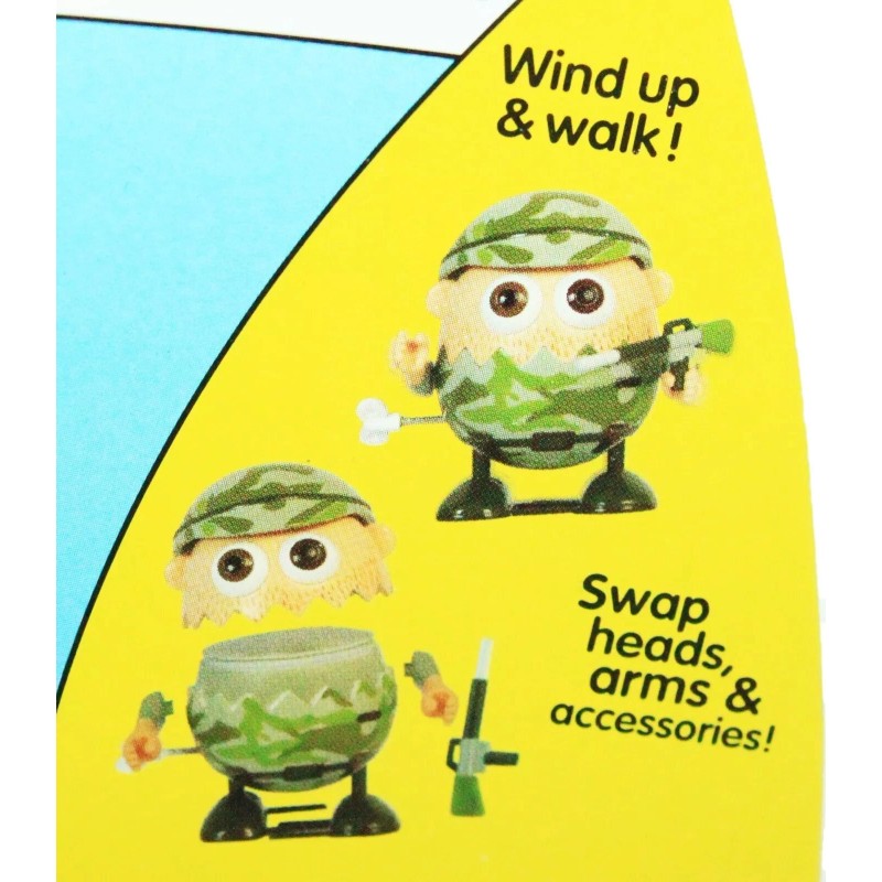BLUW Vintage Eggbods Crack Commando - Wind-up & Walking Toy
