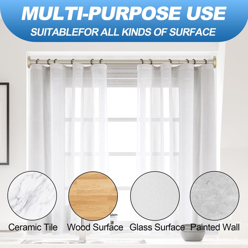 CorkLatta Brushed Nickel Shower Curtain Rod 31 to 80 Inch,1