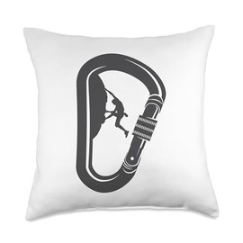Rock Climbing Carabiner Mountain Rock Climbing Throw Pillow