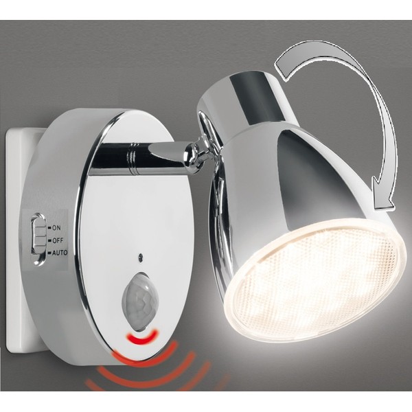 Trango LED Sensor Nachtlicht 2635-018 in Chrom mit Automatikfunktion direkt