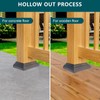 Deck Post Base-Inner Size4x4inch Wood Post Skirt,Newel Post Mounting Kit,Column