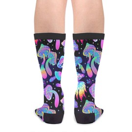 FUNCOOLCY Mushrooms Socks For Men Women Funny Crazy Novelty Crew Socks
