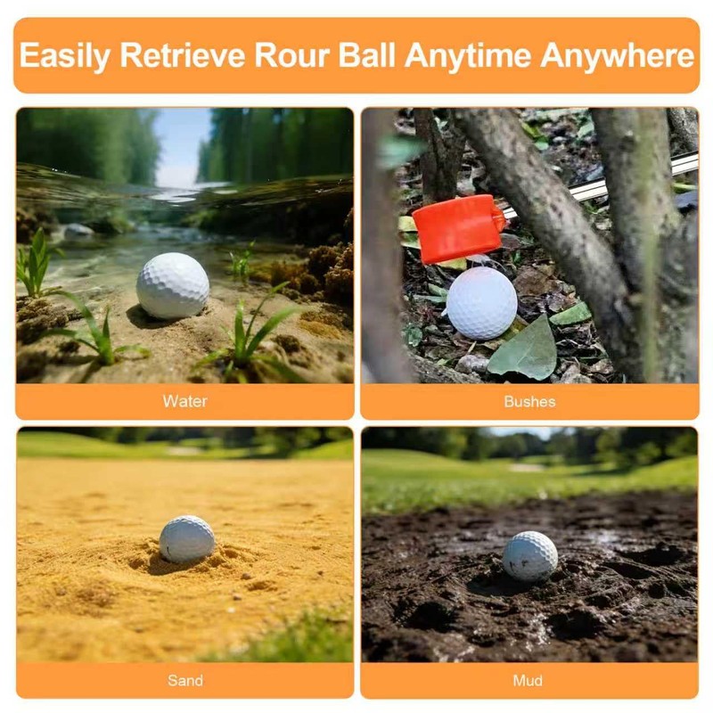 Smloplom Golf Ball Retriever Telescopic, 9Ft Golf Ball Retriever for