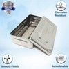 Stainless Steel LAB Dental Sterilizer Instrument Box, Organizer Jewelry/Tool Storage