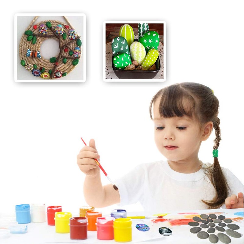 lifetop 120PCS Painting Rocks, DIY Rocks Flat & Smooth Kindness