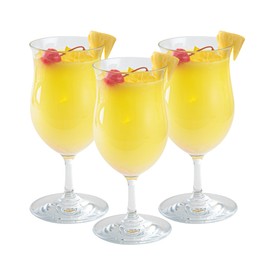 Restaurantware-Bev Tek 13 Ounce Pina Colada Glasses, 6 Heavy-Duty Poco Grande Glasses - Dishwashable, Shatterproof, Clear Polycarbonate Beverage Glasses, For All Kinds Of Beverages